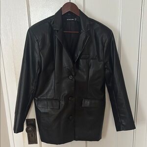 Pretty Little Thing Faux Leather Jacket Sz 4